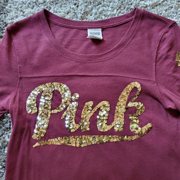 PINK By Victoria's Secret Crewneck Bling Top - Picture 2 of 6